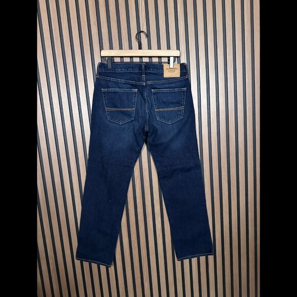 Abercrombie & Fitch Jeans 30 x 30 Mens Blue Straight Dark Wash Denim 100% Cotton - Picture 2 of 9